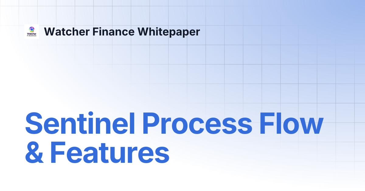 Sentinel Process Flow & Features | Watcher Finance Whitepaper